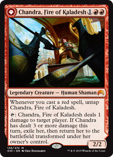 Chandra, Fire of Kaladesh -> Chandra, Roaring Flame - Magic Origins
