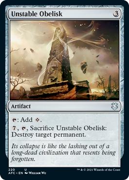 Unstable Obelisk - Adventures in the Forgotten Realms Commander