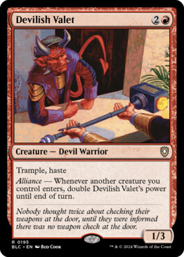 Devilish Valet - Bloomburrow Commander