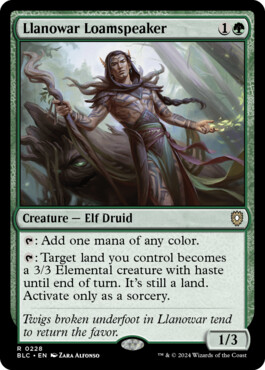 Llanowar Loamspeaker - Bloomburrow Commander