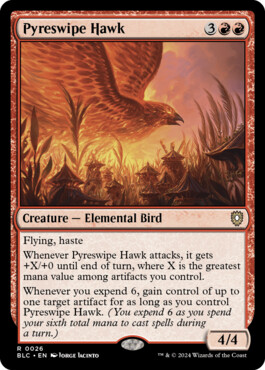 Pyreswipe Hawk - Bloomburrow Commander