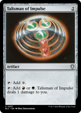 Talisman of Impulse - Bloomburrow Commander