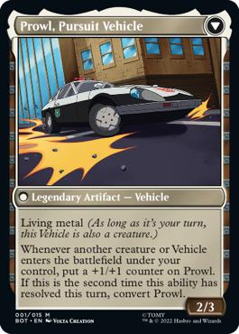 Prowl, Pursuit Vehicle - The Brothers' War Transformers Cards