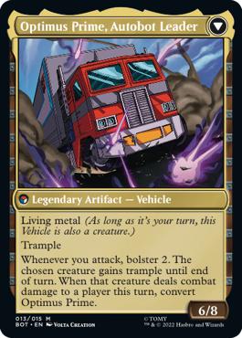 Optimus Prime, Autobot Leader - The Brothers' War Transformers Cards