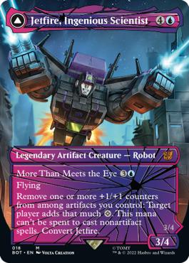 Jetfire, Ingenious Scientist -> Jetfire, Air Guardian - The Brothers' War Transformers Cards