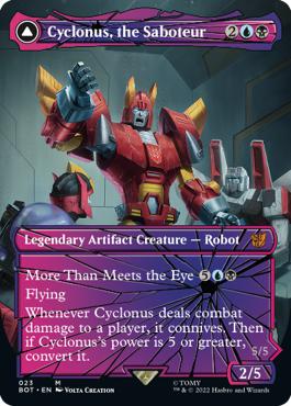 Cyclonus, the Saboteur -> Cyclonus, Cybertronian Fighter - The Brothers' War Transformers Cards