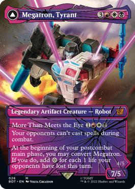 Megatron, Tyrant -> Megatron, Destructive Force - The Brothers' War Transformers Cards