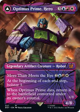 Optimus Prime, Hero -> Optimus Prime, Autobot Leader - The Brothers' War Transformers Cards
