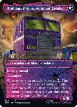 Optimus Prime, Autobot Leader - The Brothers' War Transformers Cards