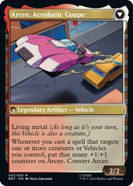 Arcee, Acrobatic Coupe - The Brothers' War Transformers Cards