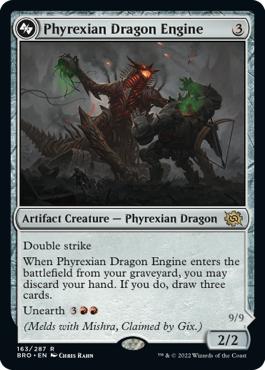 Phyrexian Dragon Engine -> Mishra, Lost to Phyrexia - The Brothers' War