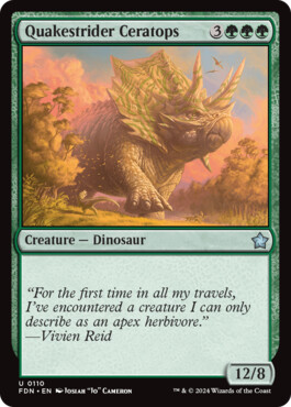 Quakestrider Ceratops - Magic: The Gathering Foundations