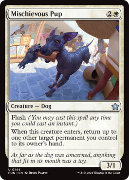 Mischievous Pup - Magic: The Gathering Foundations