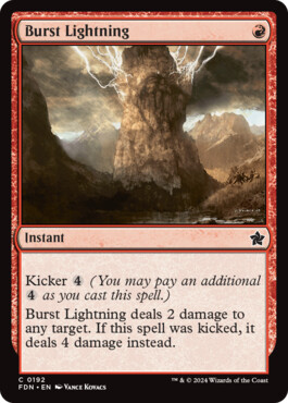 Burst Lightning - Magic: The Gathering Foundations