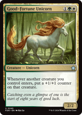 Good-Fortune Unicorn - Magic: The Gathering Foundations