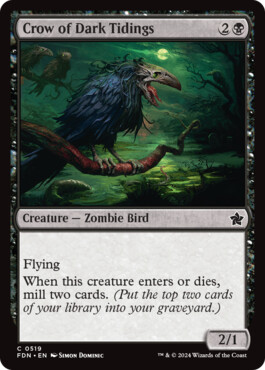 Crow of Dark Tidings - Magic: The Gathering Foundations