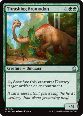 Thrashing Brontodon - Magic: The Gathering Foundations