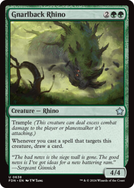 Gnarlback Rhino - Magic: The Gathering Foundations