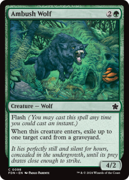 Ambush Wolf - Magic: The Gathering Foundations