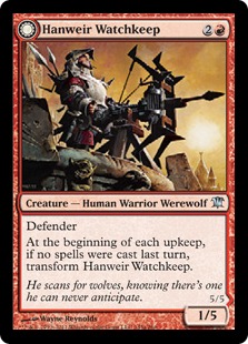 Hanweir Watchkeep -> Bane of Hanweir - Innistrad
