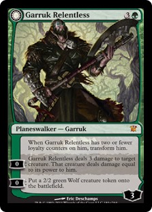Garruk Relentless -> Garruk, the Veil-Cursed - Innistrad