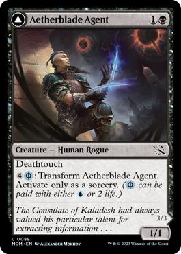 Aetherblade Agent -> Gitaxian Mindstinger - March of the Machine