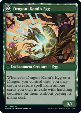 Dragon-Kami's Egg - Kamigawa: Neon Dynasty