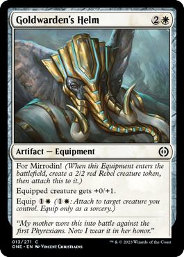 Goldwarden's Helm - Phyrexia: All Will Be One