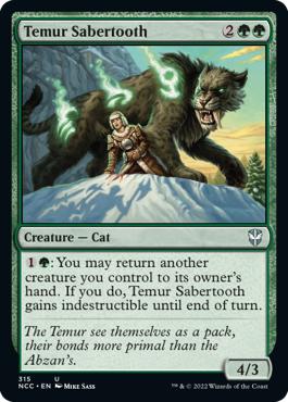 Temur Sabertooth - Streets of New Capenna Commander