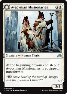 Avacynian Missionaries -> Lunarch Inquisitors - Shadows over Innistrad