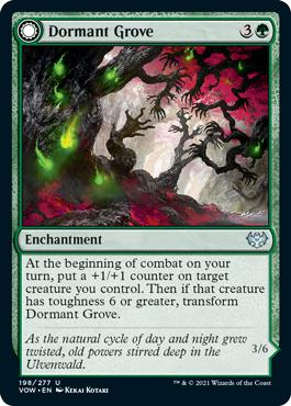 Dormant Grove -> Gnarled Grovestrider - Innistrad: Crimson Vow