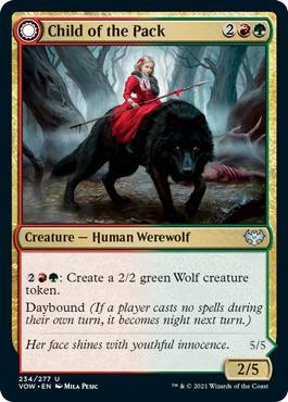 Child of the Pack -> Savage Packmate - Innistrad: Crimson Vow