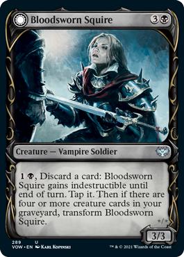 Bloodsworn Squire -> Bloodsworn Knight - Innistrad: Crimson Vow