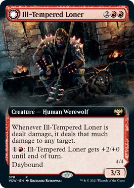 Ill-Tempered Loner -> Howlpack Avenger - Innistrad: Crimson Vow