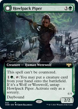 Howlpack Piper -> Wildsong Howler - Innistrad: Crimson Vow