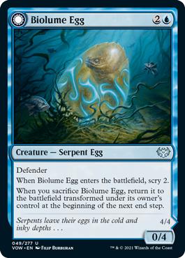 Biolume Egg -> Biolume Serpent - Innistrad: Crimson Vow
