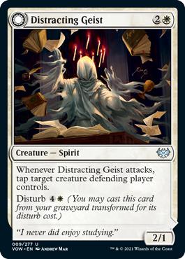 Distracting Geist -> Clever Distraction - Innistrad: Crimson Vow