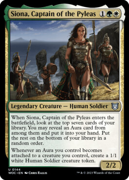 Siona, Captain of the Pyleas - Wilds of Eldraine Commander