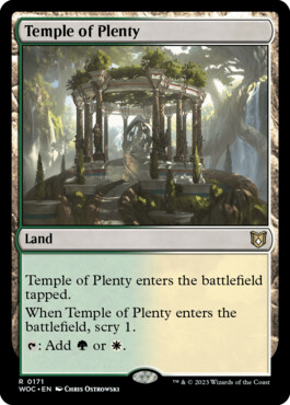 Temple of Plenty - Wilds of Eldraine Commander