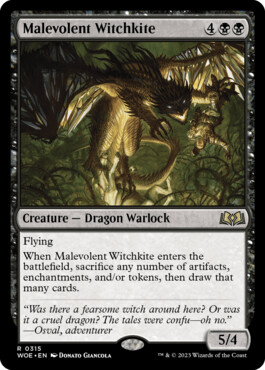 Malevolent Witchkite - Wilds of Eldraine