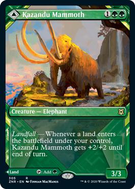 Kazandu Mammoth // Kazandu Valley - Zendikar Rising