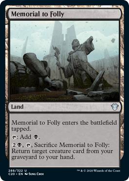 Memorial to Folly - Commander 2020 (Ikoria)