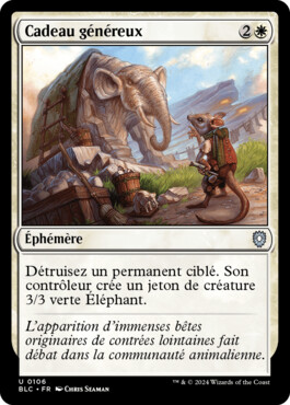 Cadeau généreux - Bloomburrow Commander