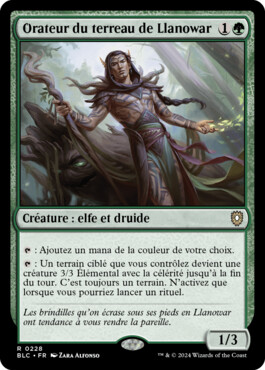 Orateur du terreau de Llanowar - Bloomburrow Commander