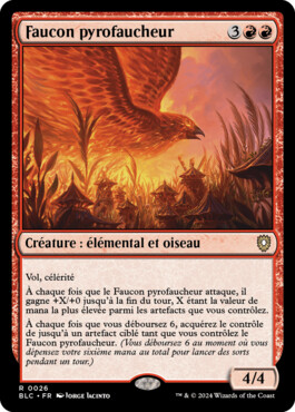 Faucon pyrofaucheur - Bloomburrow Commander