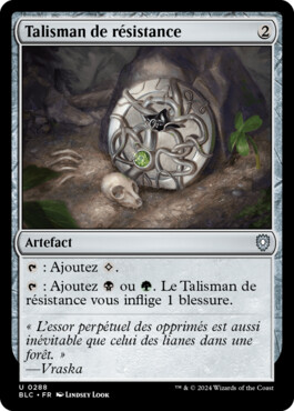 Talisman de résistance - Bloomburrow Commander