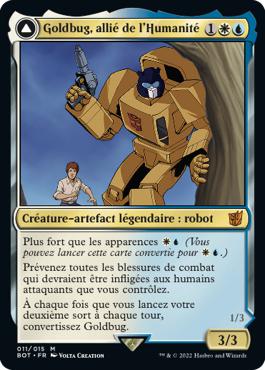 Goldbug, allié de l'Humanité -> Goldbug, éclaireur bagarreur - La Guerre Fratricide Transformers Cards