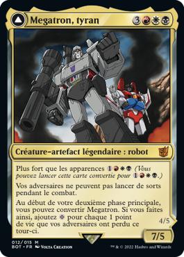 Megatron, tyran -> Megatron, force destructrice - La Guerre Fratricide Transformers Cards