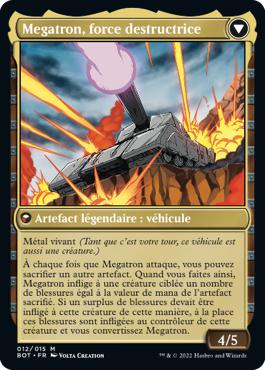 Megatron, force destructrice - La Guerre Fratricide Transformers Cards