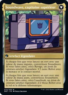 Soundwave, capitaine supérieur - La Guerre Fratricide Transformers Cards